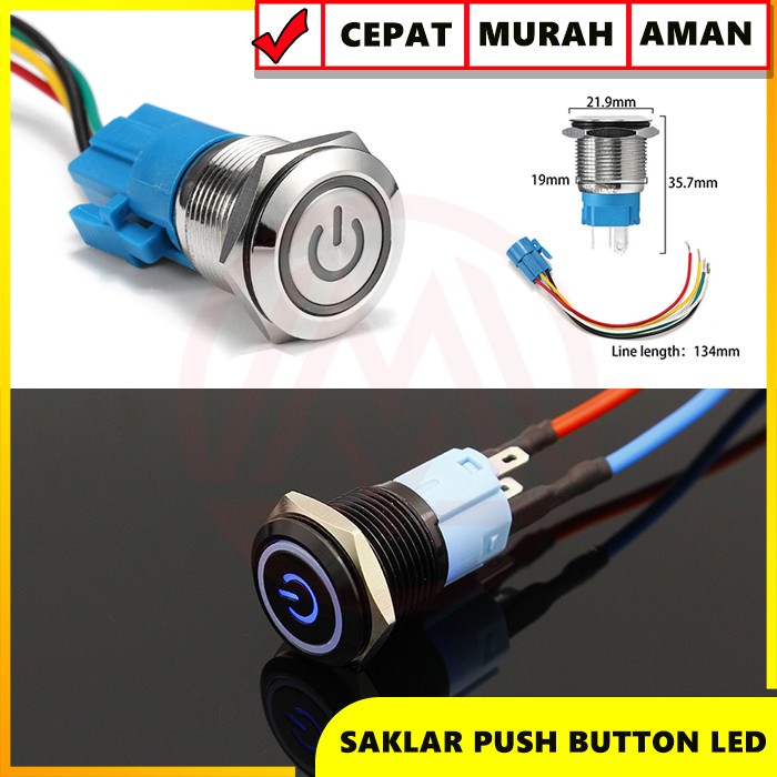 Cara Pasang Tombol On Off 4 Kaki. Tombol Switch On/Off Push Button 12-24V Motor Mobil – Modifikasi