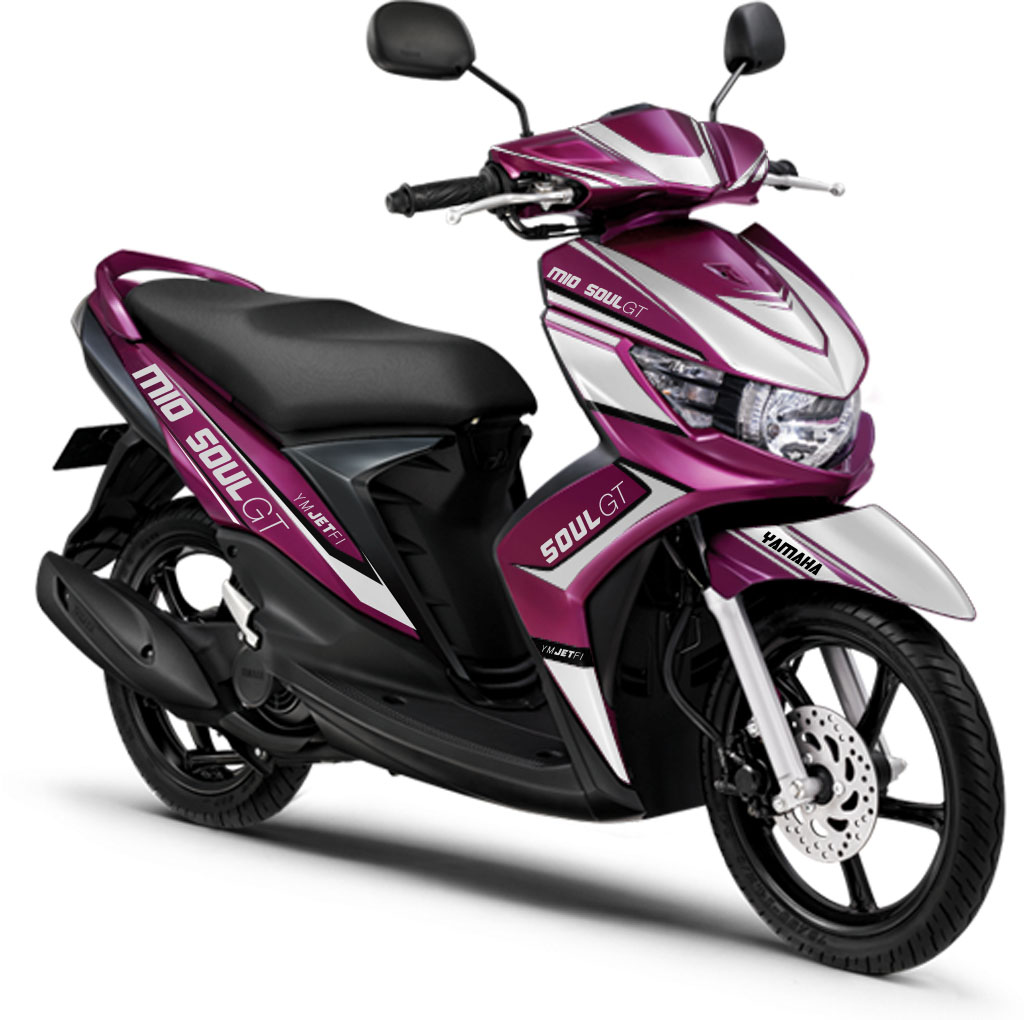 Modifikasi Mio Gt 2013. Modif Striping Mio Soul GT 2013 warna Purple, striping asik biaya