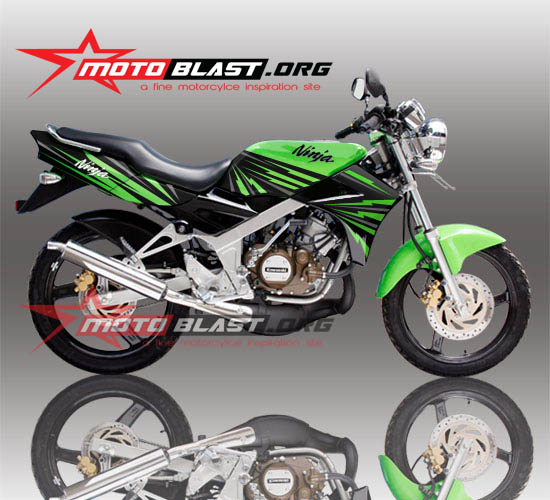 Modifikasi Ninja Ss Warna Hijau. Modif Striping untuk Ninja 150 SS Green!