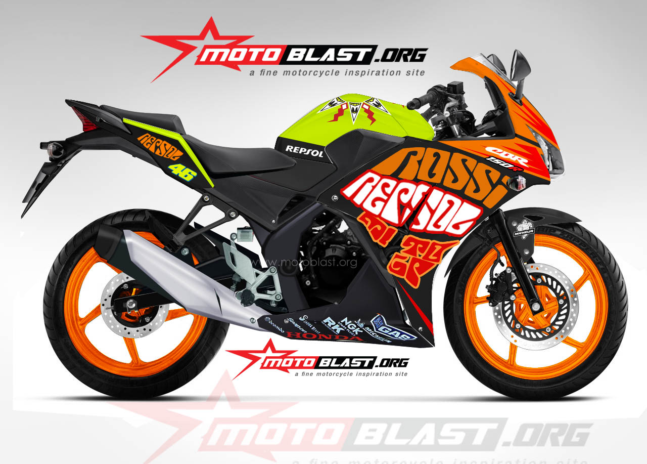 Cbr Lokal Modif Motogp. Modif Striping Honda CBR150R Lokal