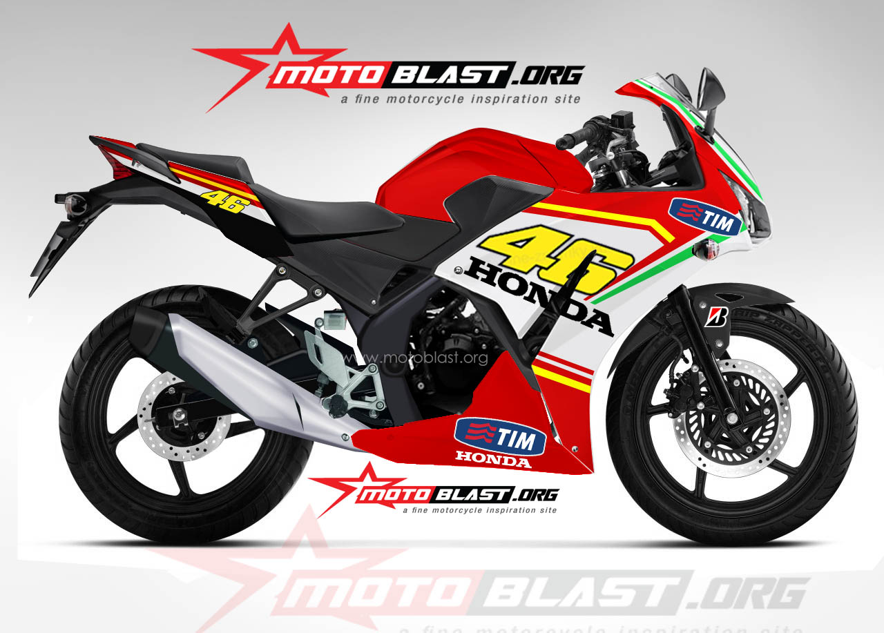 Cbr Lokal Modif Motogp. Modif Striping Honda CBR150R RED