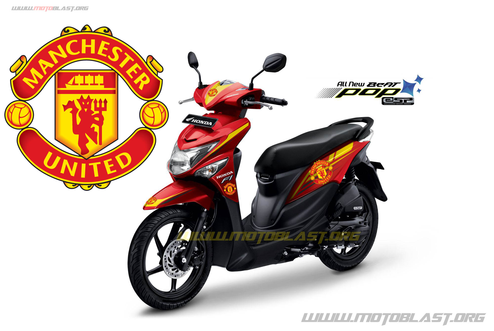 Beat Pop Modifikasi. HOT PERDANA!Modif striping Super soccer Honda Beat POP ESP