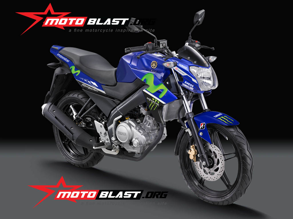 Vixion Biru Modif. HOT! First Modif Striping Yamaha New Vixion GP Movistar 2015