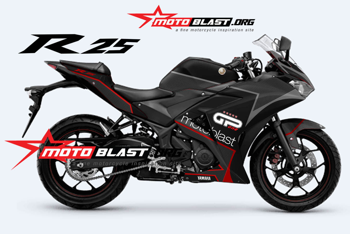 R25 Modif Hitam. Modif striping yamaha R25 black GP motoblast!!simple carbon