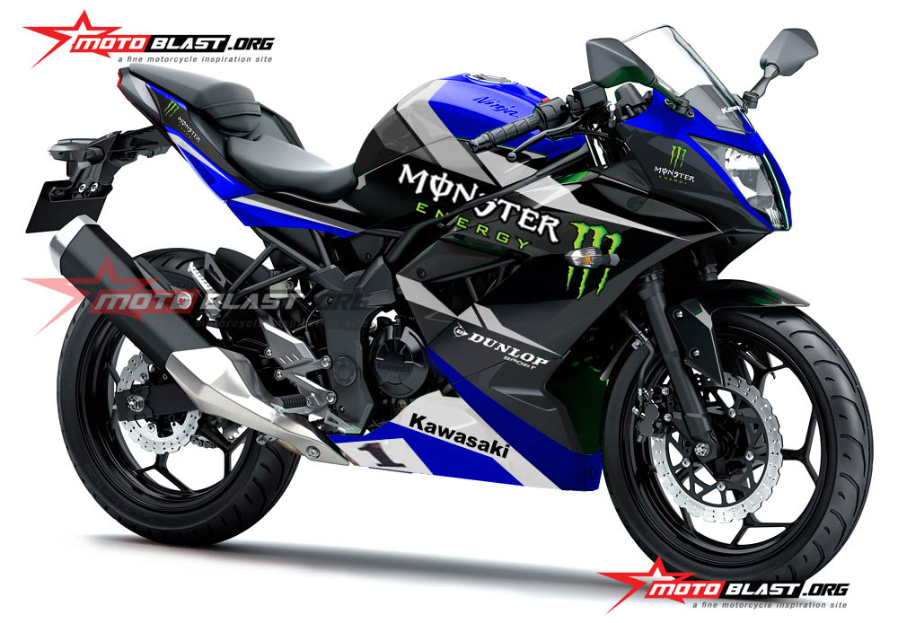 Ninja Rr Mono Modifikasi Racing. Modif Striping Kawasaki Ninja RR Mono Monster energy Racing