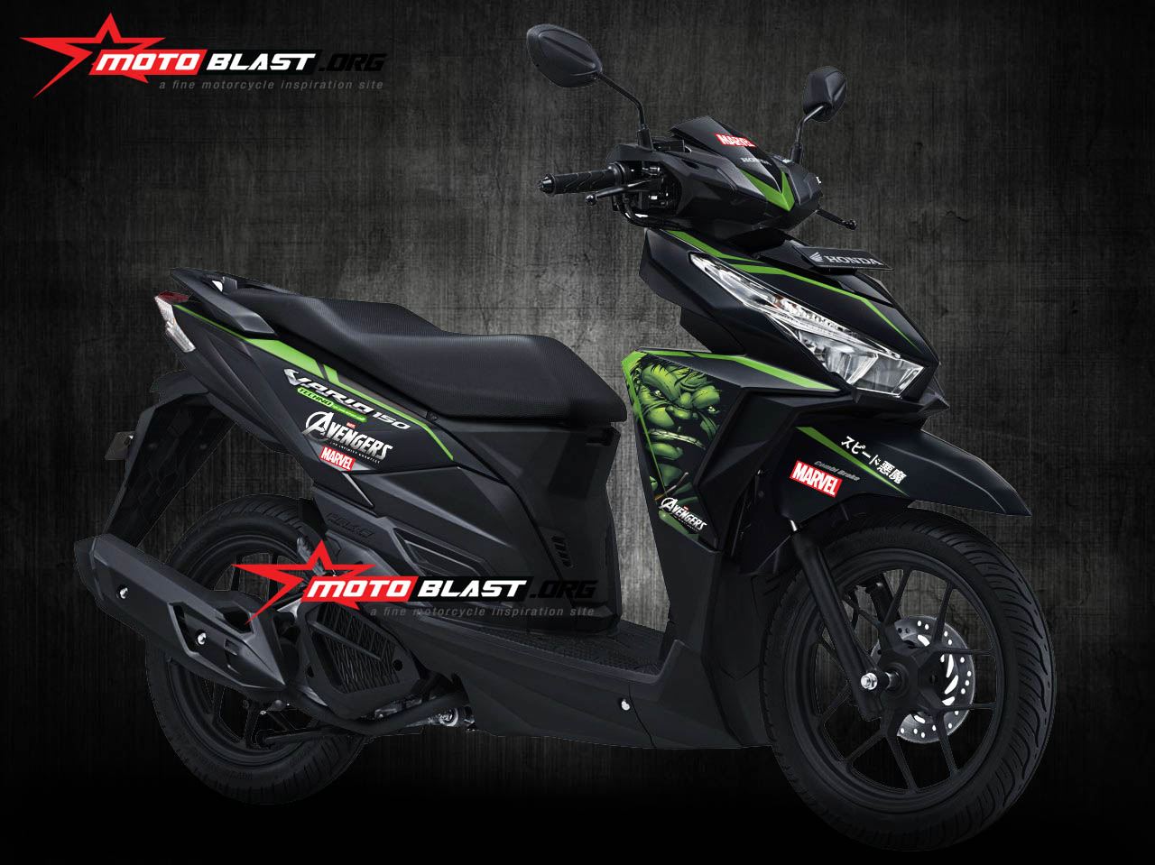 Modifikasi Vario 110 Warna Hijau Putih. Kumpulan 70 Modif Vario 125 Hitam Hijau Terkeren