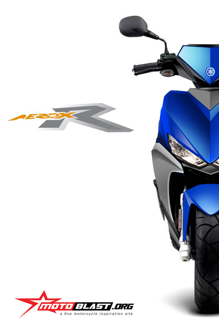 Aerox Biru Modif. Wooww Penampakan Yamaha AEROX Biru, Mirip dengan