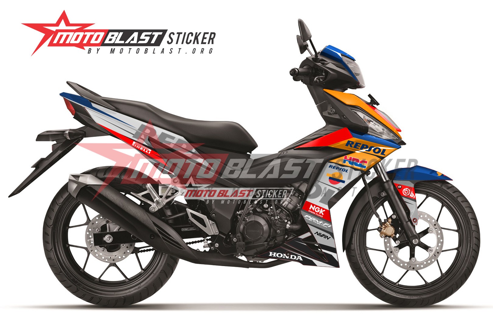 Honda Gtr 150 Repsol. Decal Stiker Honda Supra GTR 150 Repsol Custom Sport