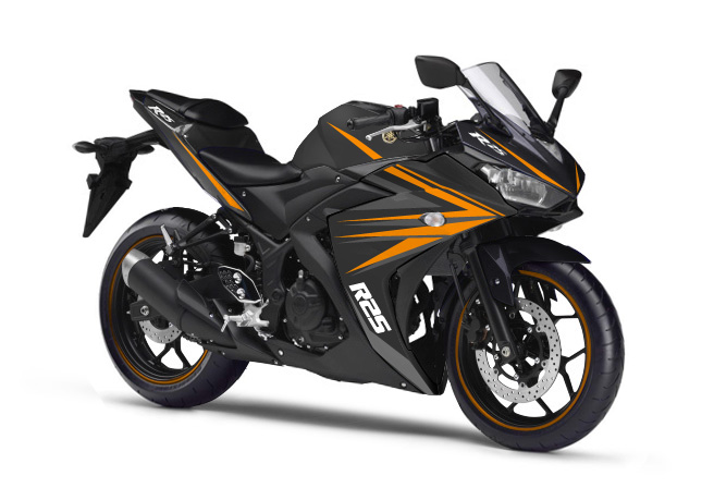 Vario Orange Modif. Modif Yamaha YZF R25 Black-Orange!