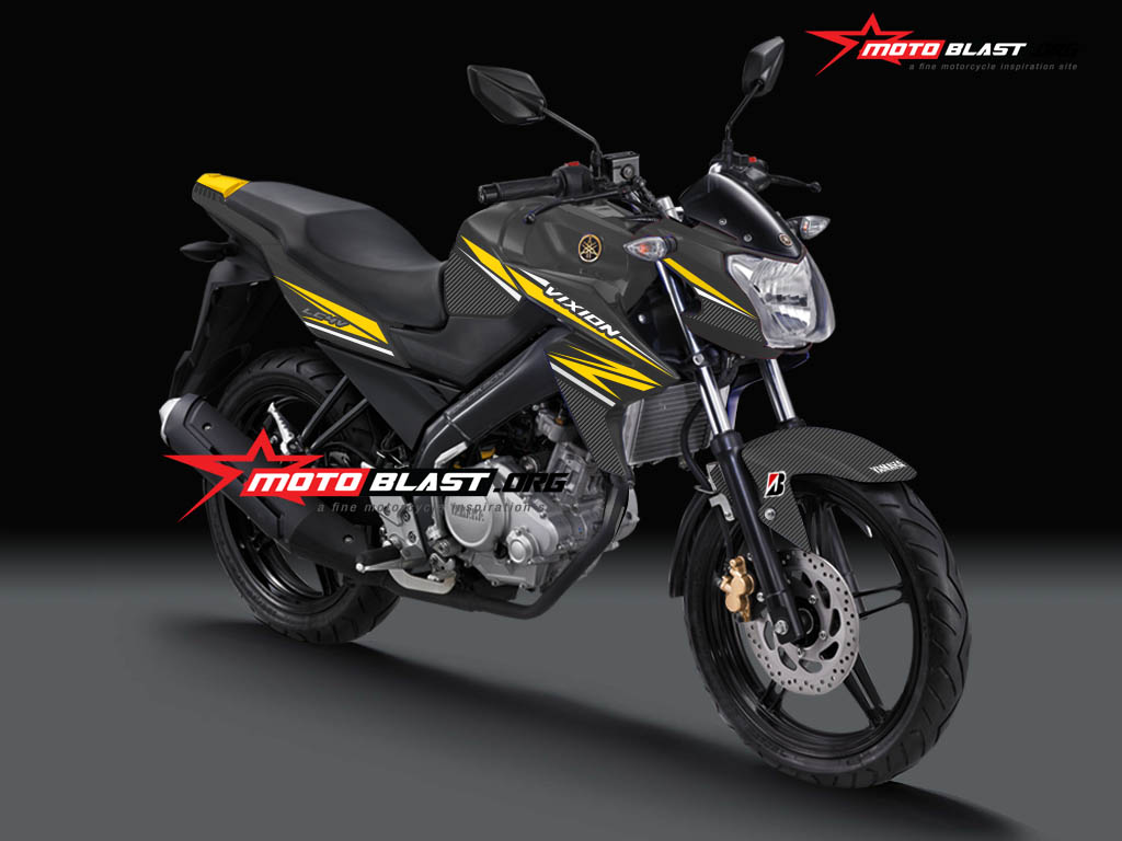 Modifikasi Yamaha New Vixion Warna Hitam. modif striping yamaha new vixion black motoblast