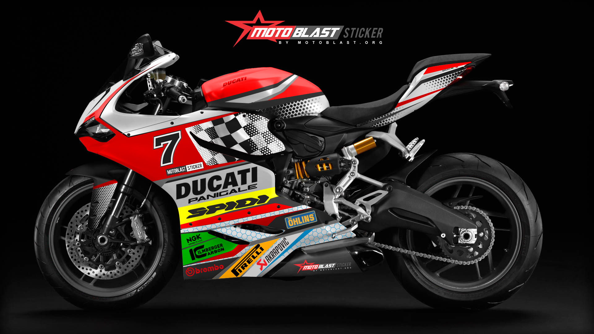 Ducati Panigale Modif. Modifikasi Striping Ducati Panigale 899 Sporty White