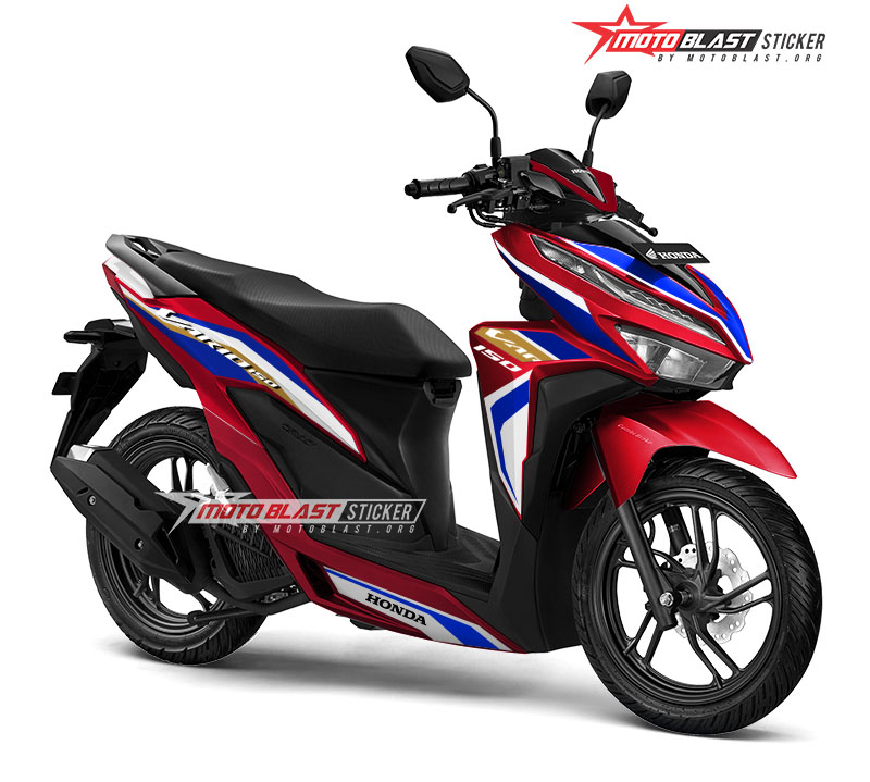 Honda Vario 125 Merah. Modifikasi striping Honda Vario 125 2018 Red HRC