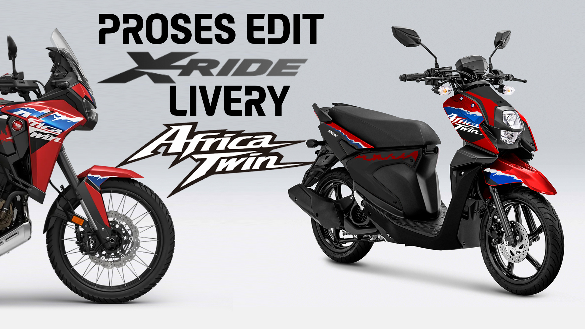 Modif Yamaha X Ride 125. Modifikasi Striping Yamaha X-Ride 125 livery Africa Twin