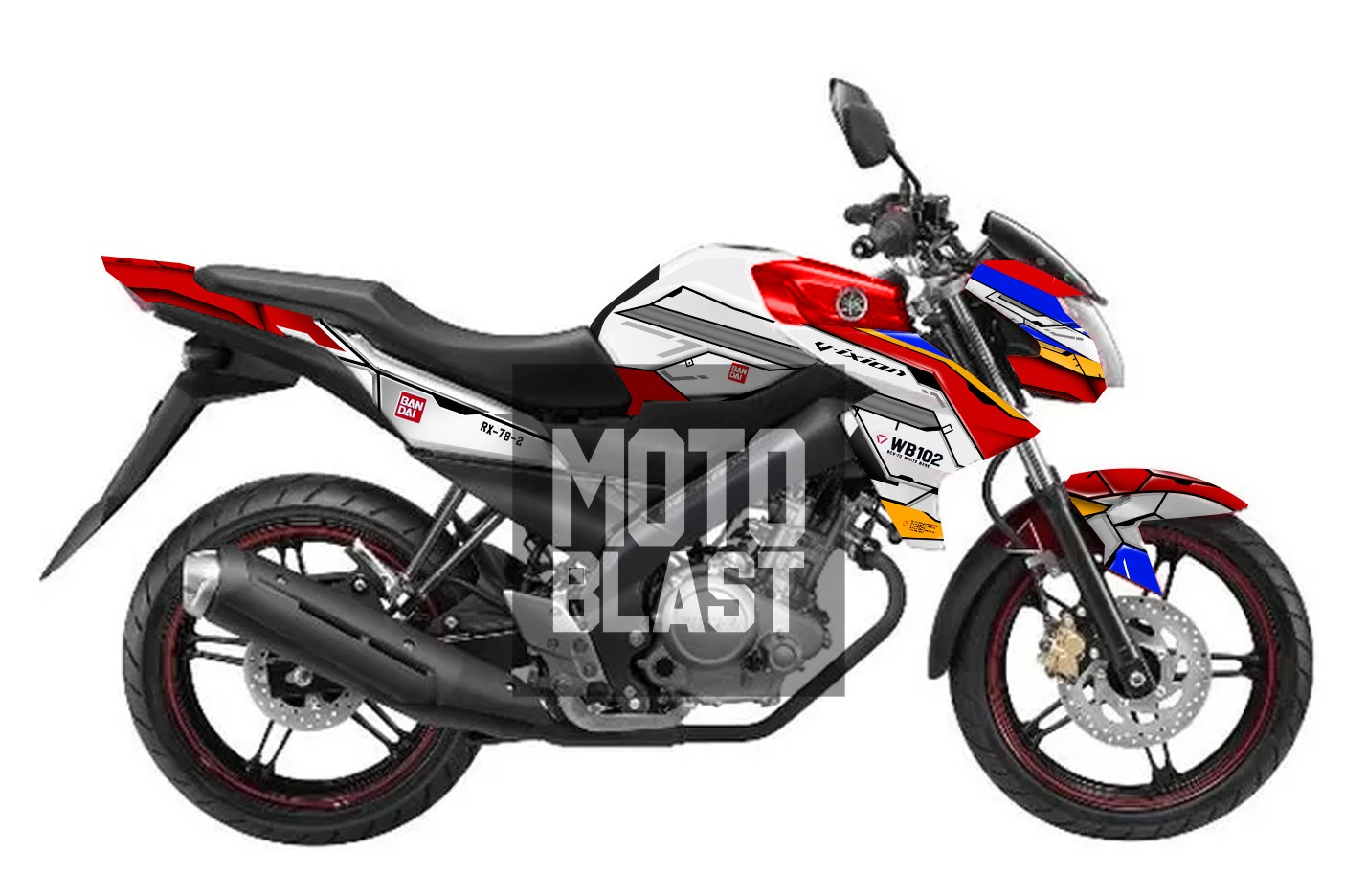 Vixion Nvl Modif. Modifikasi striping Yamaha New Vixion Nvl Gundam Rx 782