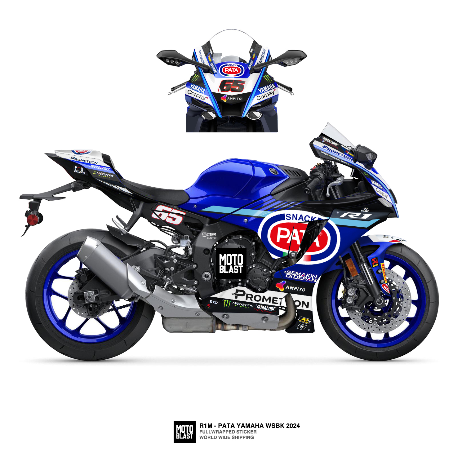 Modif R1m. Modifikasi Striping Yamaha R1M livery Pata Yamaha WSBK 2024