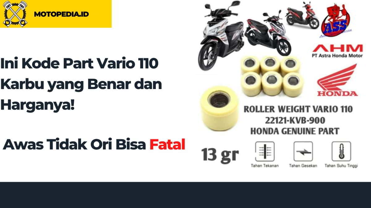 Kode Cdi Vario 110 Karbu. √ Ini Kode Part Vario 110 Karbu yang Benar dan Ori!