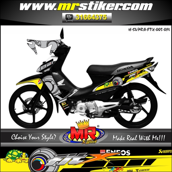 Stiker Supra Fit New. Stiker Supra Fit X Warna Hitam Kuning merah Archives