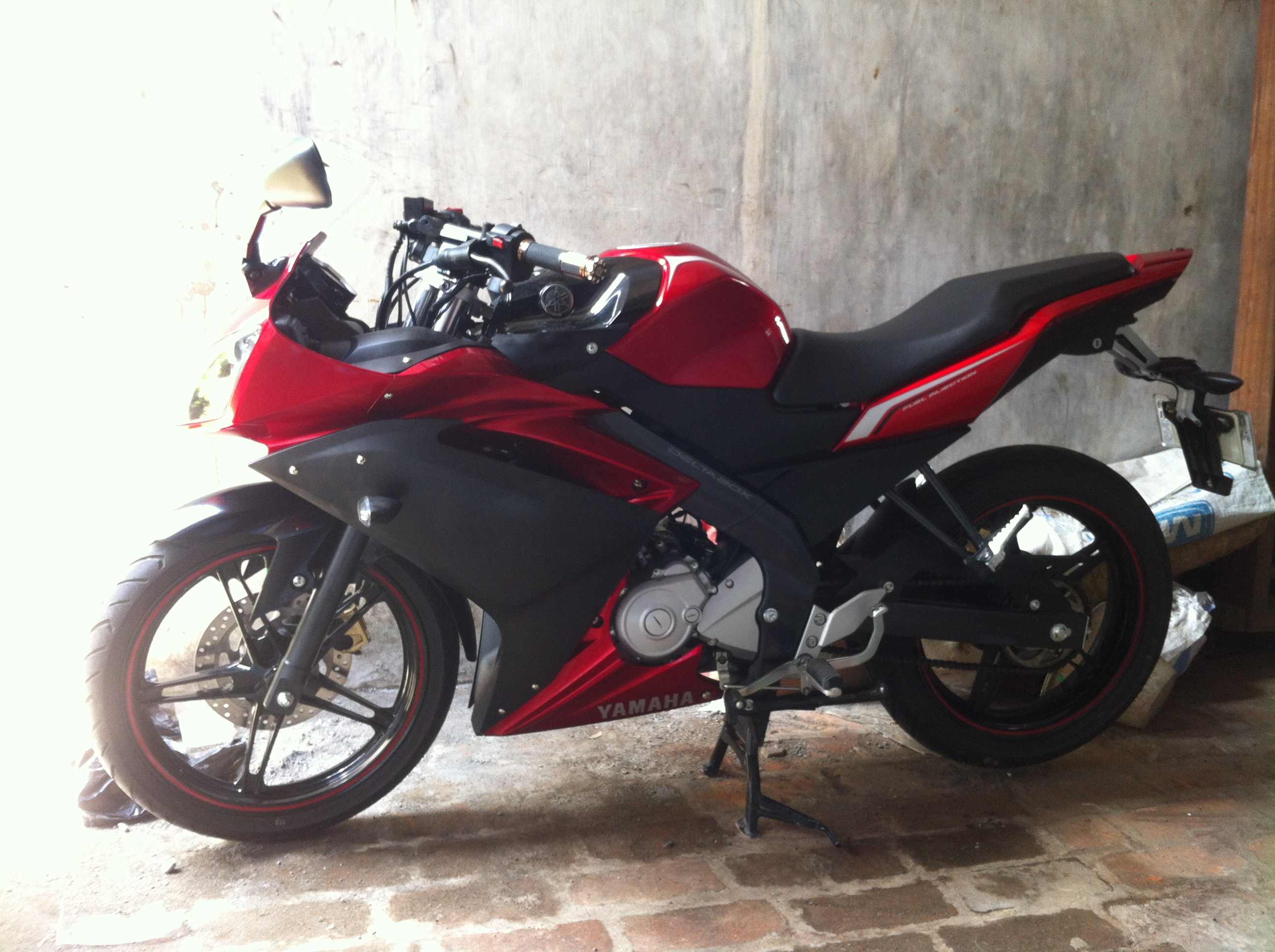 Modifikasi Vixion 2013 Merah. Foto Lebih Detail Hasil Modifikasi New Vixion Menggunakan Fairing