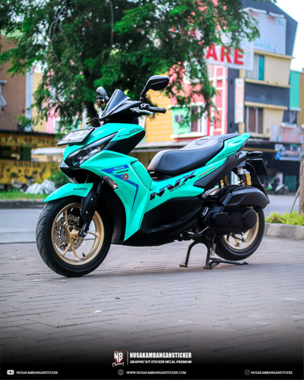 Aerox Hitam Hijau. decal stiker aerox connected hijau toska fullbody – Nusakambangan