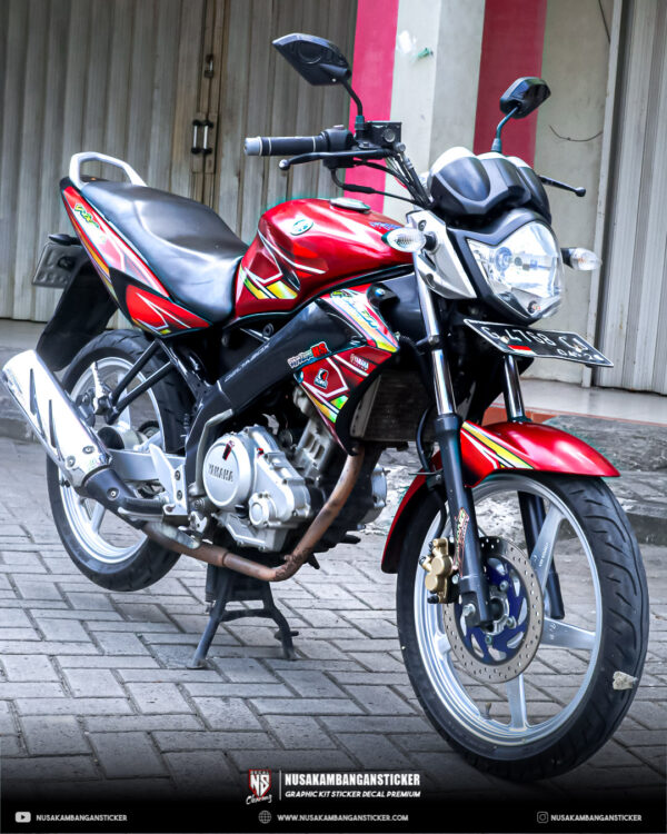 Vixion Old Merah. Desain Stiker Yamaha Vixion Old Merah Grafis Fullbody