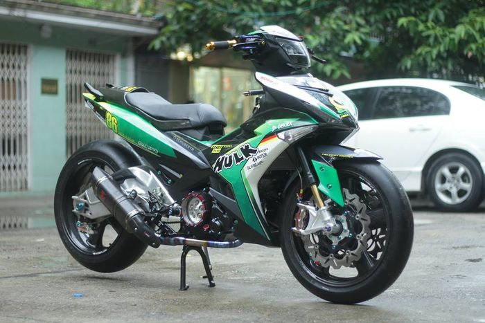 Modifikasi Yamaha Mx King 150. Modifikasi Yamaha Mx King Hulk, Kaki-Kaki Kekar dan Berotot