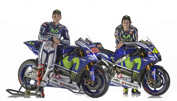 Warna Velg Biru Movistar. Style Baru Yamaha YZR-M1 Rossi Dan Lorenzo, Logo Movistar