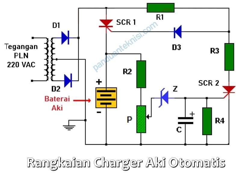 Skema Rangkaian Charger Aki Otomatis. Cara Membuat Rangkaian Charger Aki Otomatis