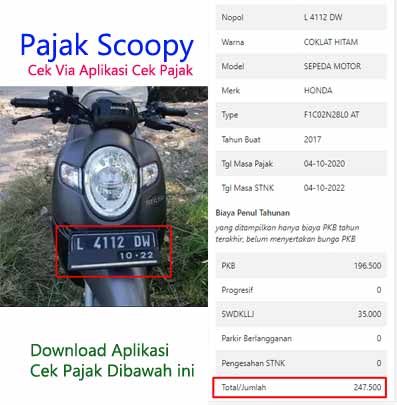 Biaya Perpanjang Stnk Scoopy 2018. Tarif Pajak Scoopy Terlengkap Di Dunia