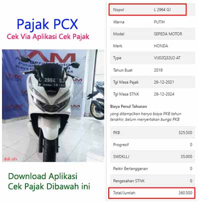 Biaya Balik Nama Motor Honda Pcx. Daftar Pajak PCX Lengkap (Terbaru 2021)