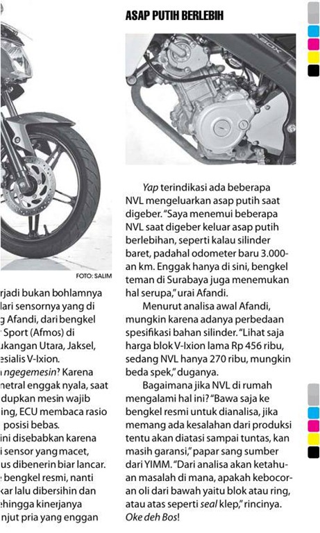 Penyebab Vixion Old Ngebul Putih. Yamaha Vixion Ngebul, Kata Pak Abidin YIMM Semua Motor Akan