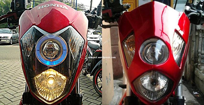 Honda Cs1 Modifikasi Satria F. Modifikasi Honda CS1 berbaju Suzuki Satria F , unik nih