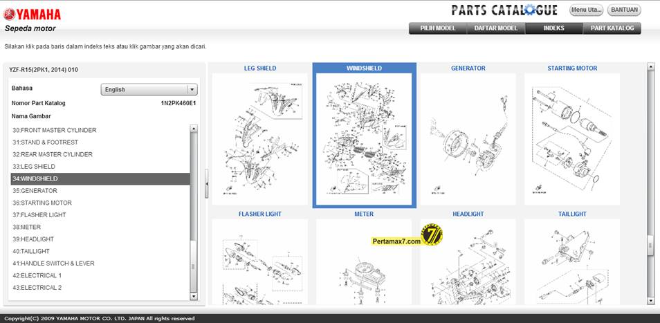 Yamaha Part Catalogue Indonesia. Parts Catalogue Yamaha YZF-R15 Indonesia Sudah dibuka, namun