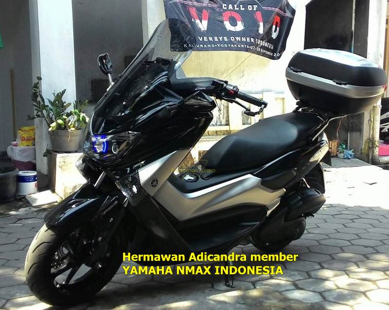 Nmax Modif Box. Modifikasi Yamaha Nmax Pakai Lampu Projie dan Box Givi, Sangar