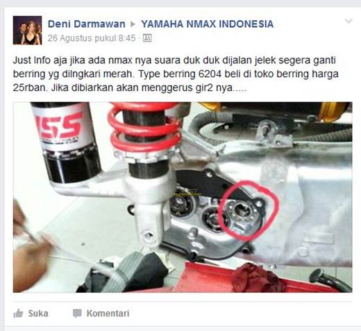 Bearing Gearbox Nmax. Yamaha NMax Klotok-klotok karena Bearing Oblak ? – Pertamax7