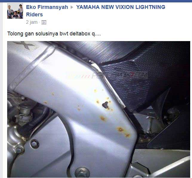 Harga Deltabox Vixion. Rangka Deltabox Yamaha Vixion Bolong Keropos, Apa solusinya