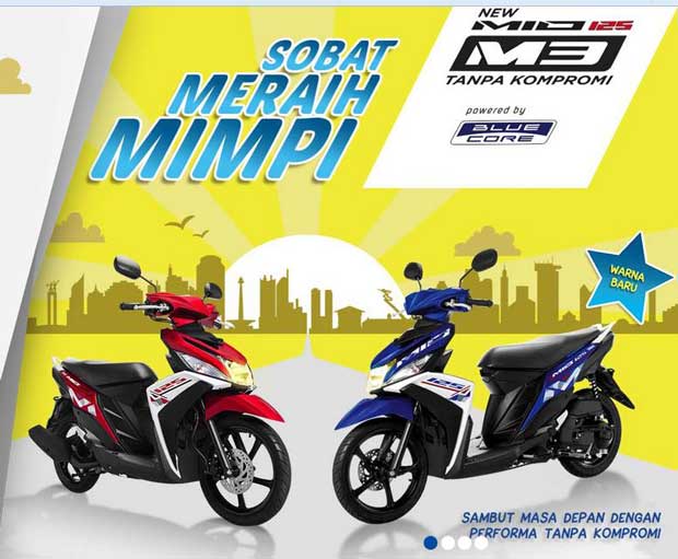 Mio M3 2016 Putih. Sambut 2016, YIMM Segarkan Warna Dan Striping Yamaha Mio M3