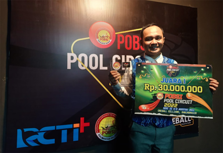 King Billiard Banjarmasin. Menang Dramatis, Kholik Juara Seri II POBSI Pool Circuit 2022