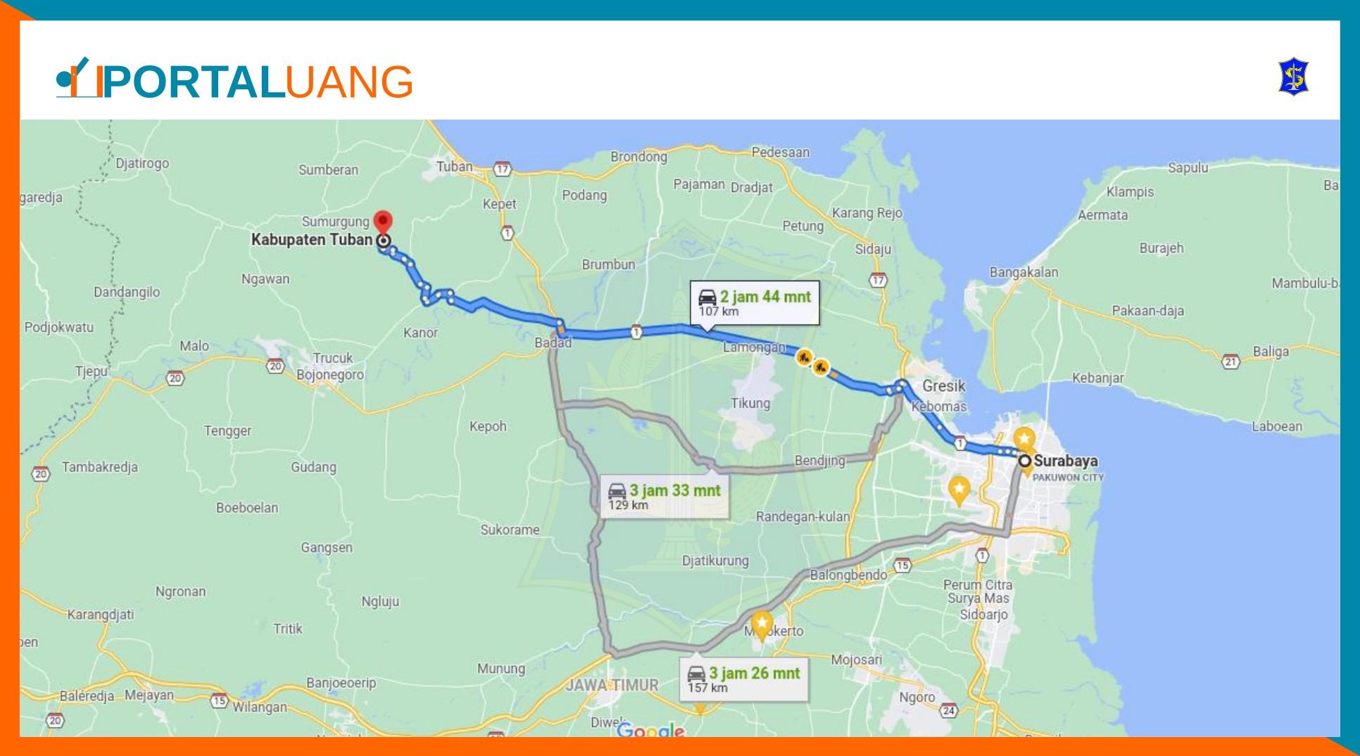 Jarak Tuban Ke Surabaya. Surabaya Tuban Berapa Jam dan Berapa Kilo (km)?