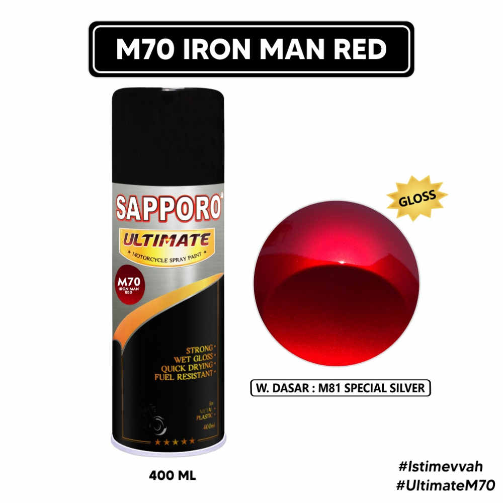 Warna Iron Man. Sapporo Ultimate M70 Iron Man Red