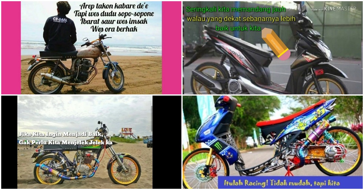 Pantun Motor Yamaha. 50 Kata-Kata Anak Motor, Dari Lucu Hingga Memberi Motivasi