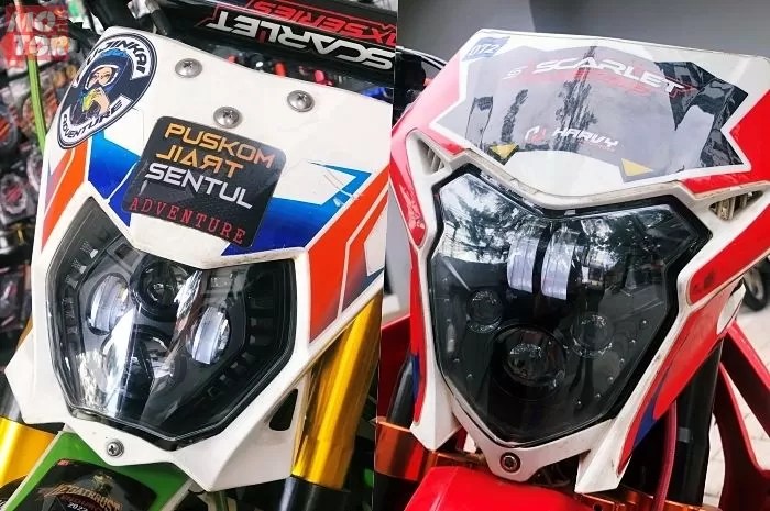 Lampu Motor Trail. Modifikasi Motor Trail Pakai Lampu LED Dari LTC, Biayanya Cuma