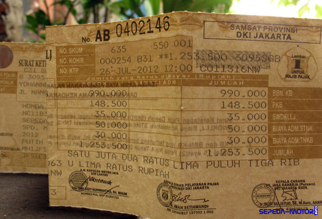 Pajak Motor Mio. Berapa Pajak Kendaraan Bermotor Yamaha Mio Keluaran 2010