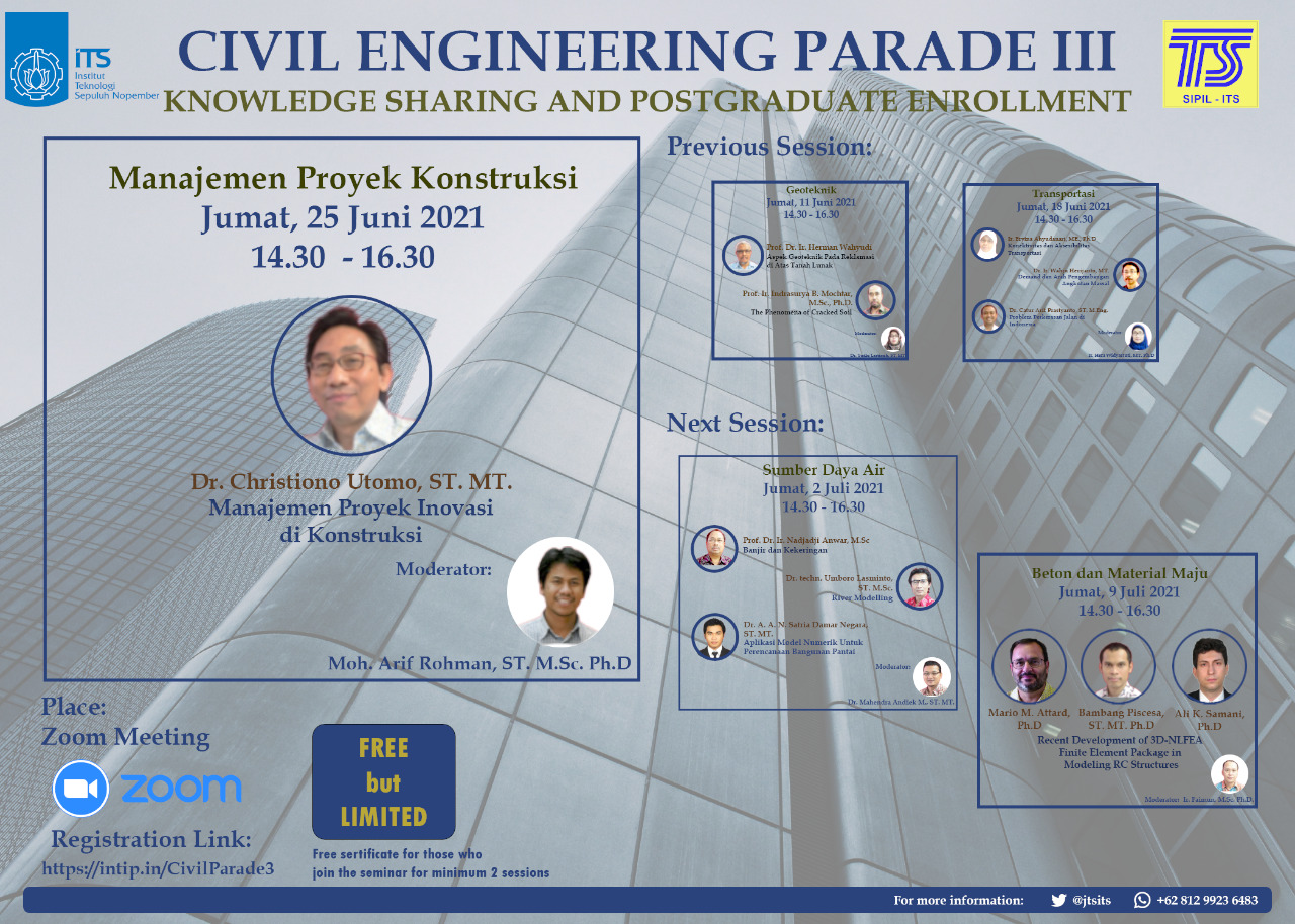 Institut Teknologi Sepuluh Nopember Jurusan. Civil Engineering Parade III