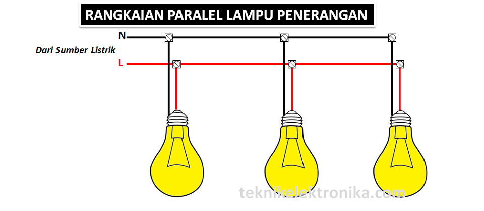 Cara Membuat Lampu Gantung Paralel. Cara Merangkai Rangkaian Lampu Penerangan secara Paralel