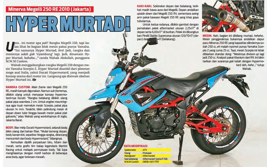 Bore Up Scorpio Z Jadi 250cc. Foto Modifikasi Motor Minerva