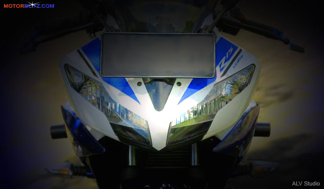 Modif Lampu Depan Yamaha R15. Tampil beda, modifikasi simpel lampu depan Yamaha R15 dengan