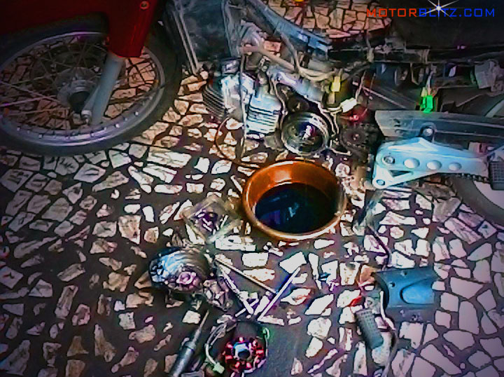 Jalur Pengapian Kawasaki Blitz. Gara-gara baut prothol mesin nyaris jebol.