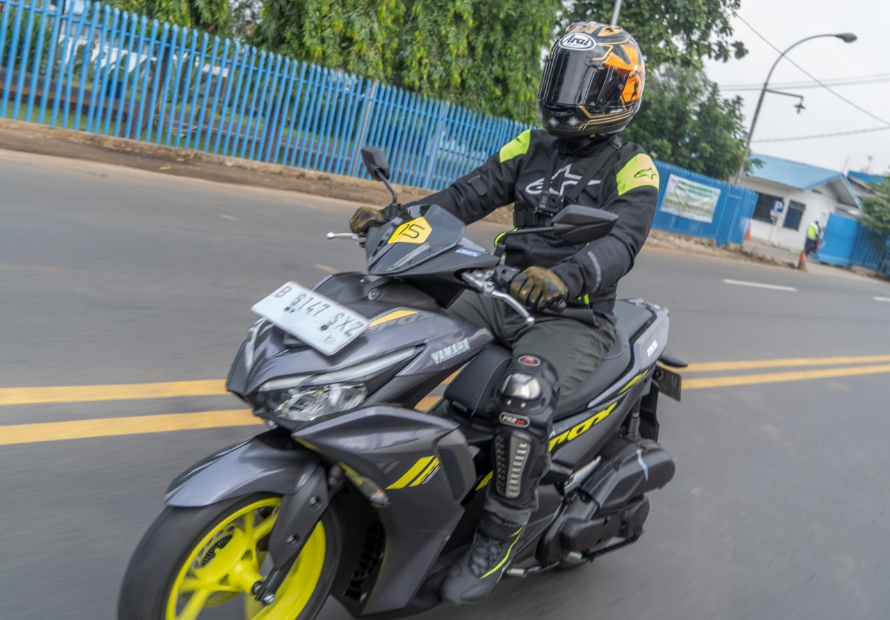 Berapa Km Per Liter Aerox 155. Hasil Test Ride Yamaha All New Aerox 155 Connected Tembus 52