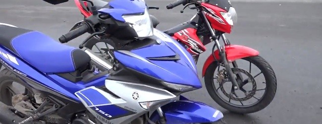 Satria Fu Drag Racing. Duel drag race Yamaha Jupiter MX King vs Suzuki Satria FU-150
