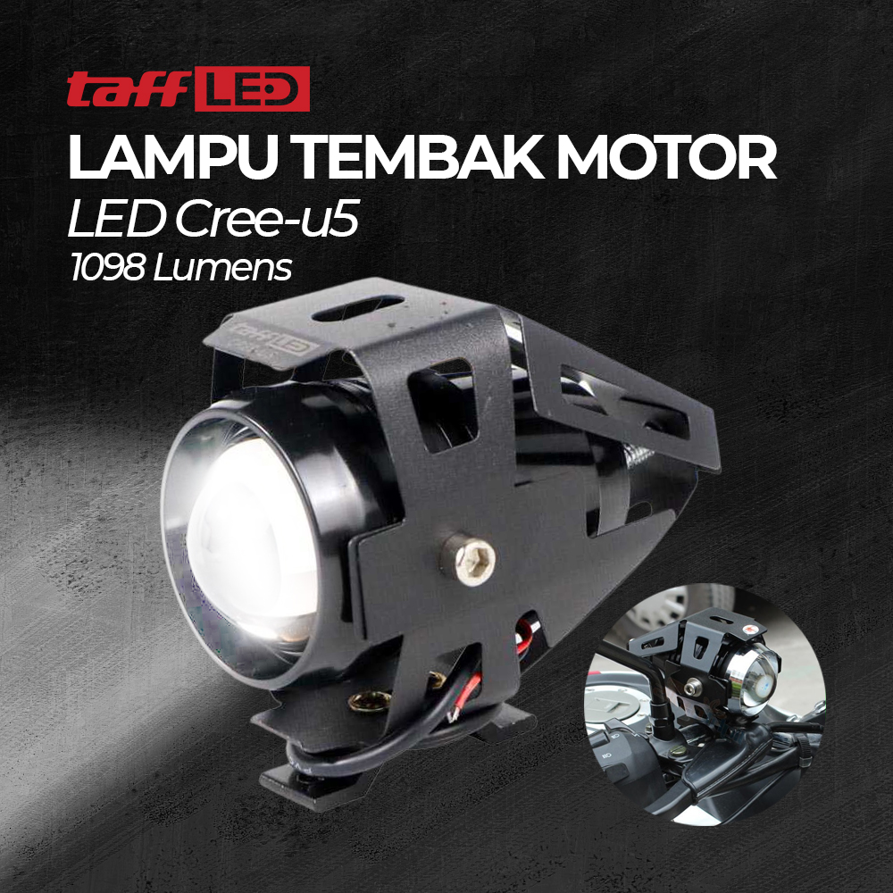 Lampu Sorot Motor. TaffLED Lampu Tembak Motor Transformer LED Cree U5 1098lm
